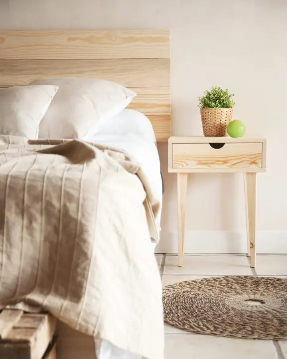 Cabecero de Cama de Madera TREVINCA Color Blanco para Pared. Cabecero de Tablas Horizontales. Estilo Vintage, para Camas de 135 - 1