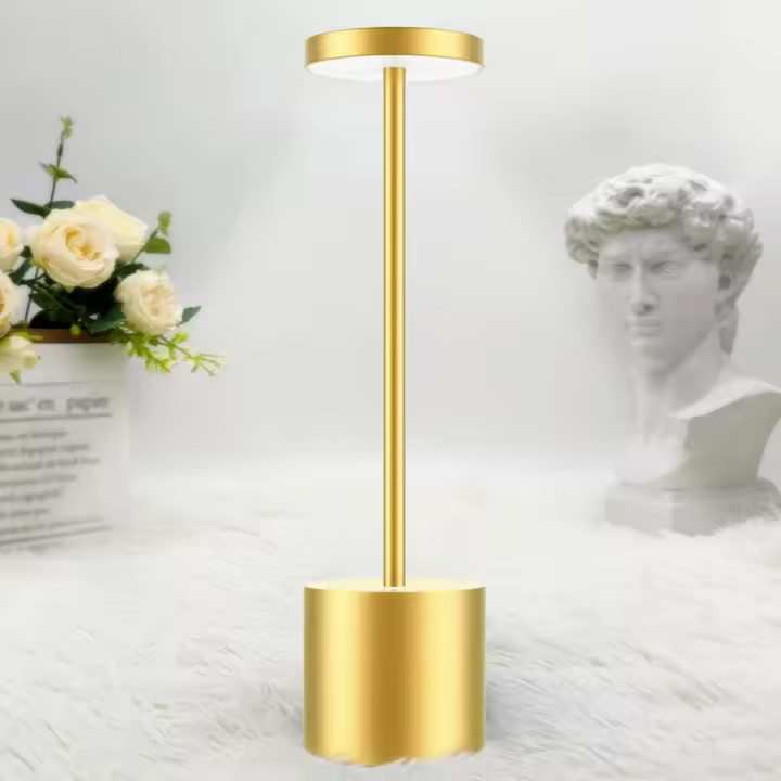 Lampara Escritorio LED Recargable, 5000mAh Lamparas de Mesa Sin Cable con Bateria, Lámpara Inalambrica Portatil Recargables, Para Exterior, Mesita Noche, Jardin, Salon, Sobremesa, Restaurante - 1