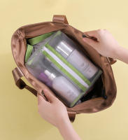 Bolsa de malla para artículos de tocador, soporte portátil para brochas y cosméticos, caja organizadora de accesorios de viaje, bolsa de lavado para playa, bolsa de belleza para mujer, nuevo - details 5