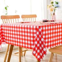 Mantel grueso de plástico PVC, rejilla rectangular, impreso, impermeable, resistente al aceite, adecuado para el hogar, cocina, mesa de comedor, - details 13