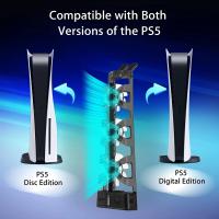 Accesorios para PS5, 3 ventiladores, sistema de refrigeración eficiente con luz LED para Sony Playstation 5, PS 5 Disc y consola de edición Digital - details 7