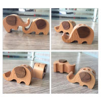 Portalápices de elefante de madera para mujer, soporte para teléfono, decoración de escritorio, regalos para elefante - details 1