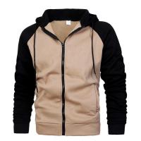 Nuevos hombres de prendas de vestir exteriores, moda bloqueada de color con mangas, sudadera con capucha para hombres, top deportivo casual - details 3