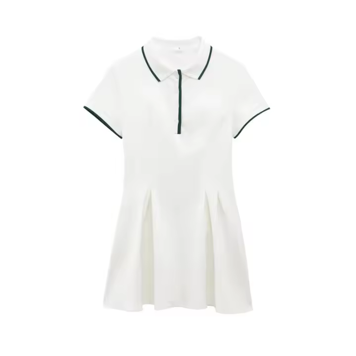 BUNO-ropa nueva de primavera y verano para mujer, moda americana, cintura delgada, solapa, bandas de diferentes colores, manga corta acanalada - 1