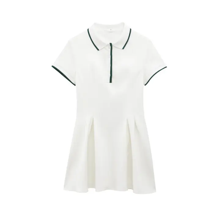 BUNO-ropa nueva de primavera y verano para mujer, moda americana, cintura delgada, solapa, bandas de diferentes colores, manga corta acanalada - 1