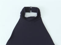 Vestido Largo con Cuello Halter para Mujer OUWU Elegante con Hombros Descubiertos y Espalda Descubierta Maxi Sexy para Primavera y Verano Vestido de Fiesta Liso Elegante - details 3