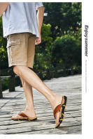 Sandalias de Cuero de Vaca para Hombres Zapatos de Playa de Tamaño Grande con Antideslizante y Resistente al Desgaste Ropa Exterior Diaria - details 25