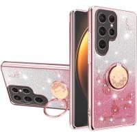 Funda de silicona transparente con purpurina para Samsung Galaxy S25 Ultra con soporte de anillo - details 4