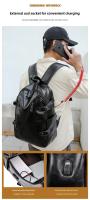 Mochila Casual Vintage de Cuero PU Suave Gran Capacidad Impermeable Bolsa de Hombro para Laptop - details 4