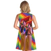 Vestido veraniego suelto personalizado H-Fine e Album S-Styles con estampado de bolsillo, vestido sin mangas para mujer para vacaciones en la playa - details 144
