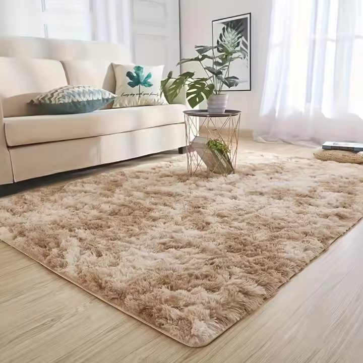 Alfombrillas De Área De Felpa Suave Para Sala De Estar, Alfombra De Piso Esponjosa Para Dormitorio, 1 unidad - 1
