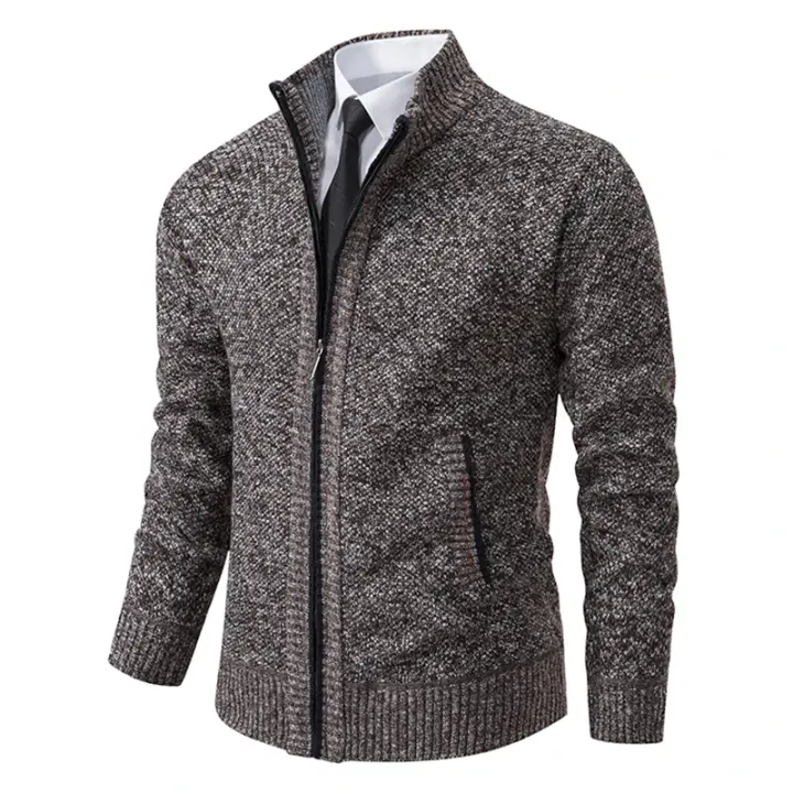 Jerseys de punto de lana para hombre, chaquetas informales cómodas y cálidas. - 1