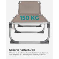 Silla de Senderismo Tumbona Reclinable Plegable, Ligera, 55 x 193 x 31 cm, Carga 150 kg - details 49