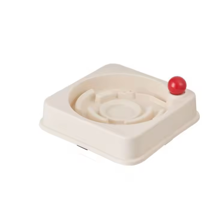 Cuenco antideslizante para cachorros, cuenco alimentador lento, antivuelco, alimentación de alimentos más lenta, cuenco para perros, cuenco de plástico antigulpin para gatos, alimentador lento para gatos - 1