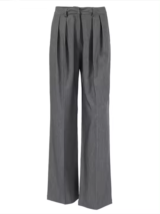 Otoño Invierno nuevo en pierna recta sólido suelto cintura alta para mujeres pantalones de vestir cálidos - 1