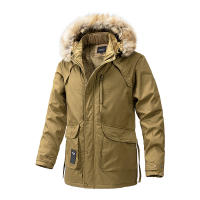 Chaqueta Parka de Vellón Cálido y Emparedada para Invierno Moda Casual con Cuello de Piel para Hombres - details 7