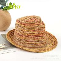 Sombreros de paja de Jazz de verano para mujer, sombrero para el sol tejido transpirable colorido, gorra cubana para hombre, ucky plegable - details 5