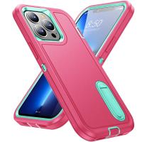 Funda resistente antigolpes militar híbrida 3 en 1 para iPhone 16 Pro Max 11 12 13 14 15 Pro Max 15 Plus 16E cubierta dura para teléfono con soporte para PC - details 13