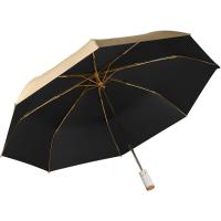 Paraguas plegable dorado automático de viaje, pequeño y ligero, 8 varillas, botón de apertura y cierre automático, portátil, mango ergonómico, protección UV 99 - details 23