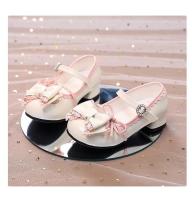 Zapatos de cuero de tacón alto para niñas, zapatos de vestir de moda con lazo doble, Boda de Princesa, fiesta, tacones altos - details 10
