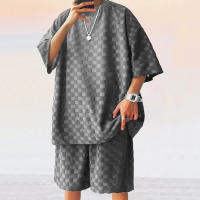 Conjunto Casual de Moda Verano 2025 para Hombres Camiseta con Manga Corta, Pantalones Cortos, Talla Grande - details 28