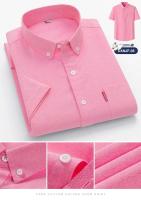 Camisa básica 100% algodón puro, manga corta, casual, business, Oxford, amarillo, blanco, regular USTE, ropa social hombre - details 14