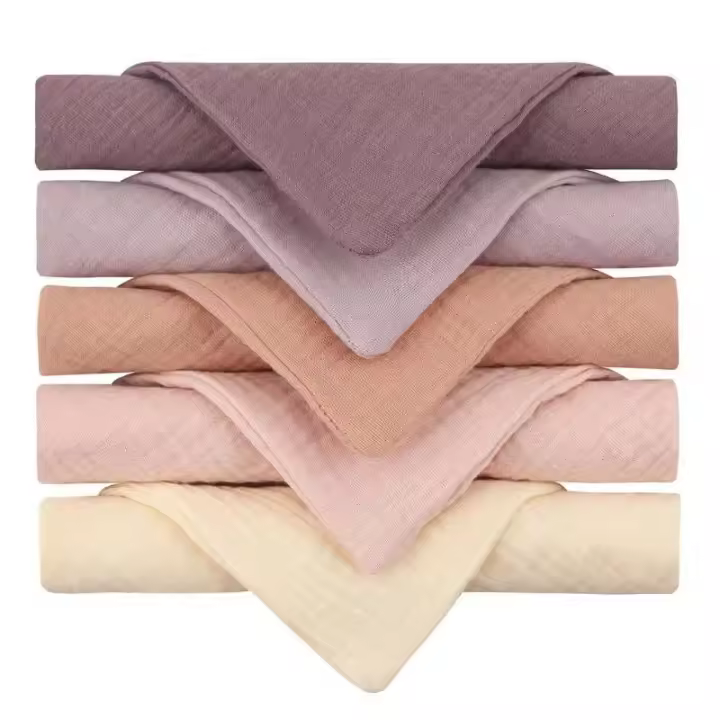 Toallas de algodón de gasa absorbentes suaves, paños de limpieza, toalla para la cara, baño de bebé, toallita de alimentación, 5 uds. - 1