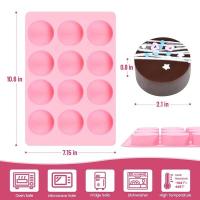 Molde de galleta Oreo de silicona circular antiadherente de 12 cavidades para mini pasteles de caramelo de chocolate y cubos de gelatina - details 2
