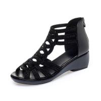 Sandalias Romanas de Cuero Suave Zapatos de Tacón para Mujer Verano 2025 Diseño Casual de Moda - details 10