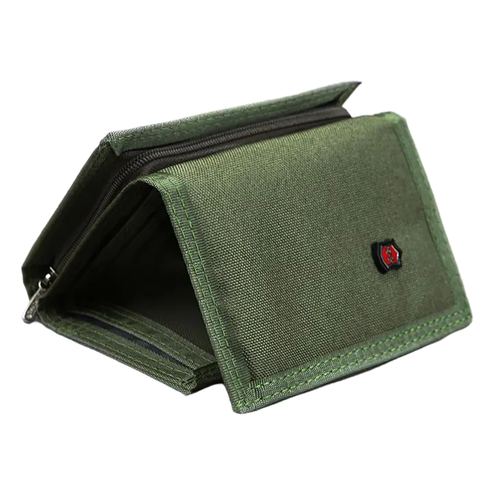 Cartera cuadrada corta para hombre, tarjetero con múltiples ranuras para monedas, tarjetas bancarias, identificación - 1