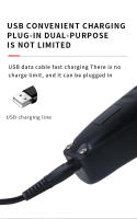 Kemei-cortadora de pelo profesional para hombre, máquina de corte de pelo sin cable, potente, para barbería - details 5