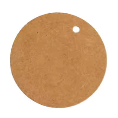 Etiquetas redondas de Papel Kraft para equipaje, tarjetas de etiqueta de precio hechas a mano en blanco, color marrón, decoración de fiesta de boda y Navidad, 100 unidades por lote - 1