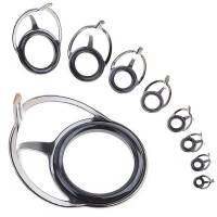 Kit de Reparación de Caña de Pescar 8 Piezas Guías de Caña Ovales Anillos de Línea Bricolaje Mixed Size Double Leg Rings Normal Goods Made in China - details 1