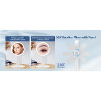 MIYADIVA Lupa recargable tipo C para maquillaje iluminada 20X, espejo de tocador de 2 lados con 3 modos de iluminación estables, enfoque - details 4