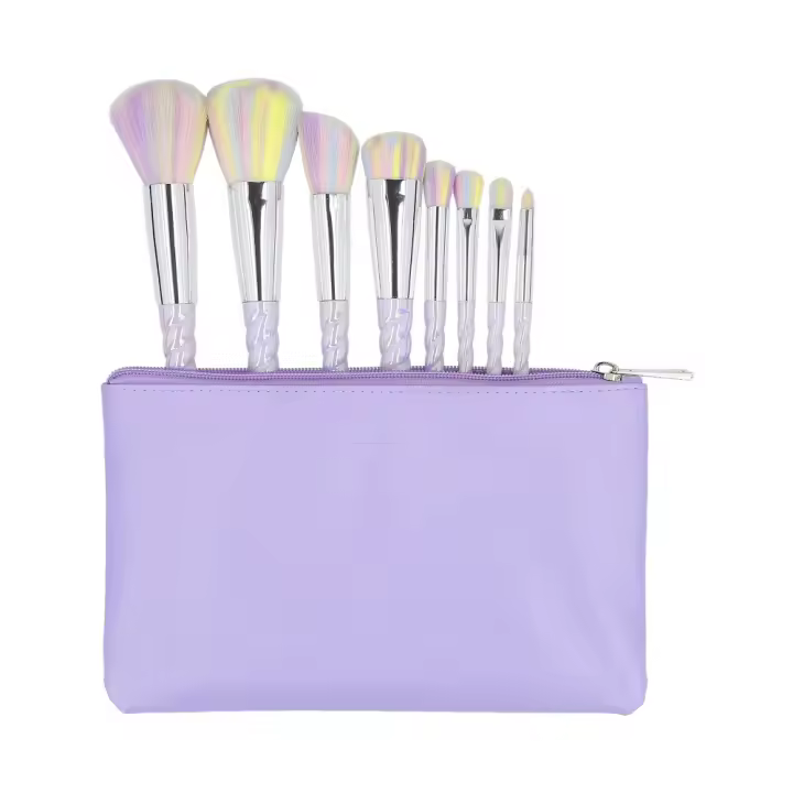 Ilū Pinceles de maquillaje 8 piezas + Estuche Unicorn Set-set de brochas - 1