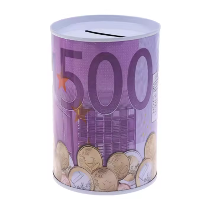 Caja de ahorro de dinero, alcancía, tanque de almacenamiento de borde liso, caja de monedas para niños, juguetes educativos tempranos - 1