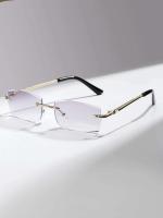 1 par de gafas rectangulares diarias para hombre sin base antiluz azul - details 1