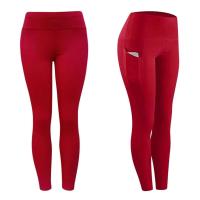 Body de gimnasio de entrenamiento push-pull de cintura alta con bolsillo lateral para mujer, pantalones deportivos para correr y yoga - details 24
