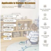 Estantería Infantil con 5 Compartimentos Abiertos, Librería para Juguetes y Libros de Niños, Armario Bajo con Patas Antideslizantes, Estante para Exhibición (111 x 30 x 61,5 cm, Natural) - details 27