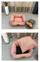 Cama grande para mascotas, nido de lana suave, cálido y acogedor, 8 colores, esterilla para casa, perrera impermeable, Otoño e Invierno - details 8