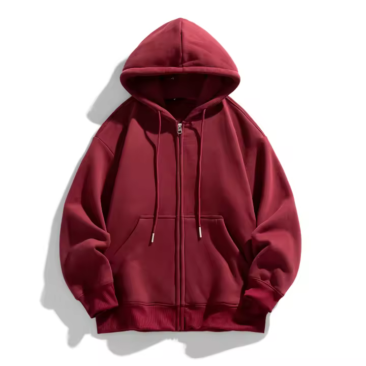 Cárdigan con cremallera para hombre y mujer, chaqueta informal con capucha de Color sólido, estilo callejero al aire libre - 1