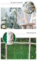Decoración al por mayor de fábrica con flores, arco de flores de seda azul para telón de fondo de boda - details 11