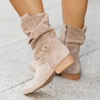Otoño Invierno mujeres; zapatos planos botas martin moda al aire libre botas cortas para mujer zapatos - details 5