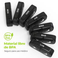 Pastillero Semanal 2 Tomas Español, Pastillero Diario Grande 7 días, Dosificador de Comprimidos con 14 Compartimentos, caja de Organizador para el bolsillo de la mano o del pantalón - details 3