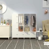 Armario Modular Portátil de 20 Compartimentos Guardarropa para Dormitorio con Barra para Colgar Ropa Compartimentos Más Profundos Aptos para Perchas - details 16