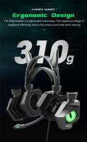 Auriculares con cable y luz LED para juegos, audífonos deportivos con micrófono, HIFI, graves pesados, USB/3,5 MM, para transmisión en vivo, PC, teléfono, PS5, PS4 - details 5