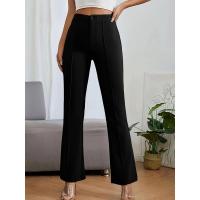 Mujeres elegantes de cintura alta, pantalones de vestir, pantalones lisos de pierna recta para - details 8