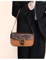 Bolso de hombro retro con diseño de nicho, bolso de axilas con contraste de empalme mate, bolso de mensajero versátil de alta gama de gran capacidad - details 3