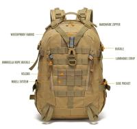 Mochila reflectante táctica de 40L, mochila de camuflaje Molle para exteriores, bolsa de asalto, senderismo, Camping, caza, viaje, montar - details 12