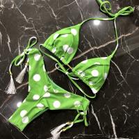 Conjunto de Bikini Push Up Estampado Brasileño Traje de Baño de Playa con Cintura Baja sin Aros - details 2